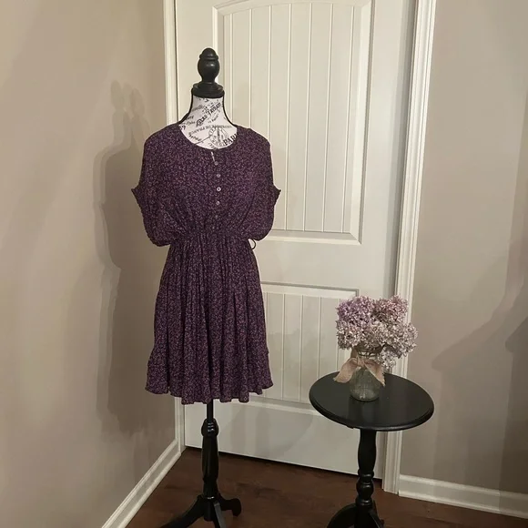 Free People Purple Floral Dress - Picture 1 of 10